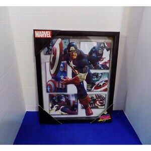 NEW MARVEL 3D Wall Art Captain America Pop Creations Framed